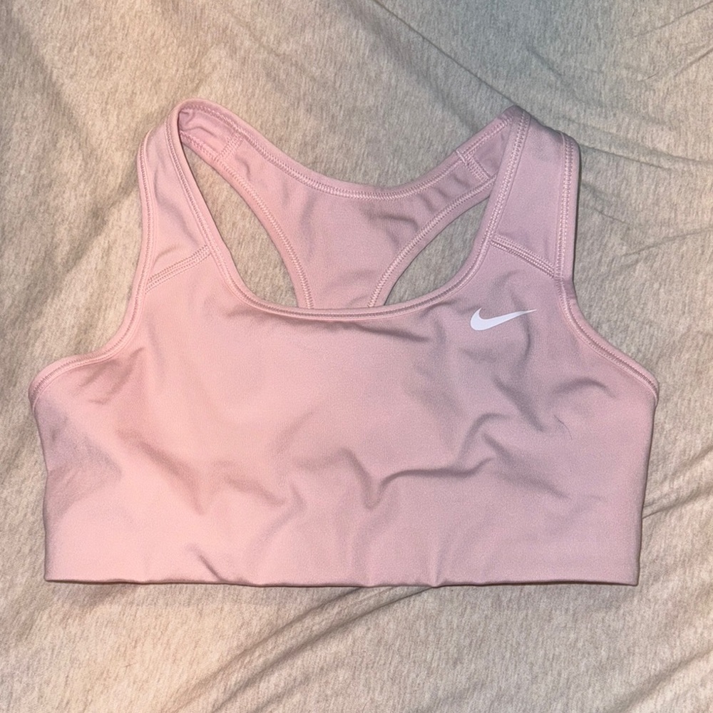 Nike Pink Racerback Sports Bra Medium Support